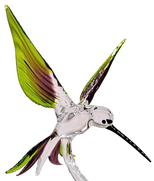 Orchideenstab - Kolibri (normale Ausführung / transp.-lila-grün)